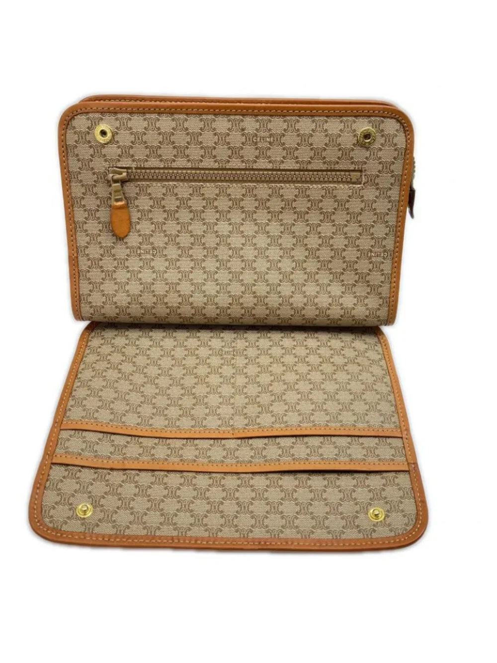 Celine Clutch Macadam Beige